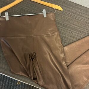 Spanx faux leather brown